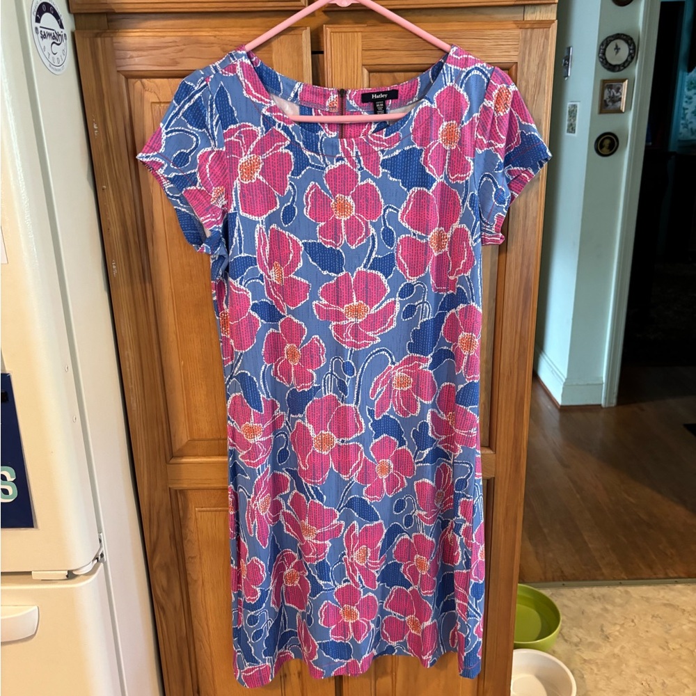 Hayley Nellie Dress Textured Poppies Medium EUC
